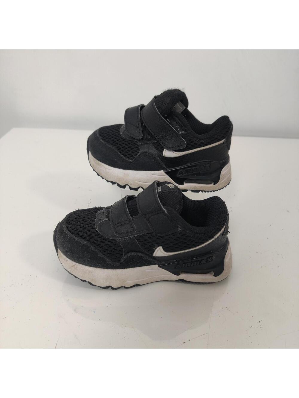 Nike Air Max Toddler Black Velcro Sneakers Size 4C